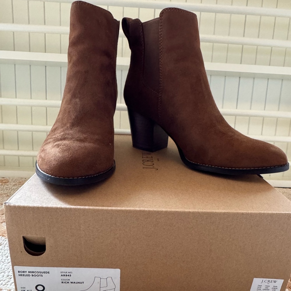 J. Crew Factory Women's Rory Microsuede Heeled Boots
